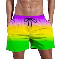 Men Swim Trunks Short Big Tall Boardshorts for Men Quick Dry Board Shorts with Mesh Lining Swimwear Bathing Suits