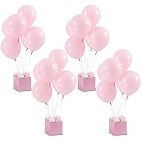4 Set Pink Hot Air Balloons Table Decorations Centerpieces for Hot Air Balloon Themed Baby Shower Girls Birthday Party Wedding Table Decorations(Without Flowers)