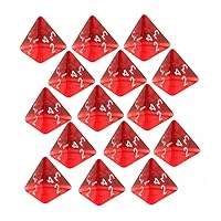 15Pc Red Dice Set D4 Four-Sided Gem Dice 2cm 4-Die RPG Dice Dice Player Accs Durable and Useful Practical and Cost-Effective Game dice