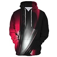 Men's Athletic Hoodies Big Tall 3D Graphic Hooded Sweatshrit For Men Women Unisex Casual Funny Long Sleeve Pullover