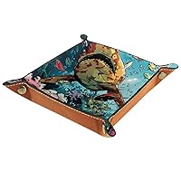 Undersea World Comics Shark Small Stacking Jewelry Organizer Trays, Desk Drawer Earring and Bracelet Tray Organizer, Key Tray for Entryway Table, Decorative Storage Solution
