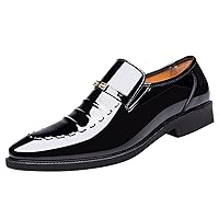 Fashion Style Men's Breathable Comfortable Business Slip On Leisure Solid Color Leather Shoes Speakers Shoes