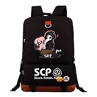 Teens SCP Foundation Laptop Ruckpack,Lightweight Travel Knapsack Waterproof Graphic Bookbag for Student