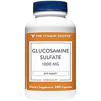 The Vitamin Shoppe Glucosamine Sulfate 1,000MG, Supports Joint Health, Natural Amino Sugar (240 Capsules)