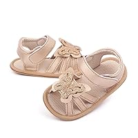 Baby Girl Sandals Infant Soft Anti-Slip Rubber Sole Casual Beach Sandals Newborn Bowknot Outdoor First Walker Summer Shoes for Baby Girls Flat Sandal