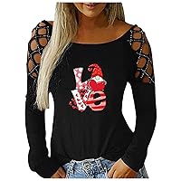 Oversized Sweatshirts for Women Valentine Heart Printing Turtleneck Jacket Plus Size Dating Christmas Shirts