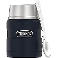 Stainless King Vacuum-Insulated Food Jar with Spoon, 16 Ounce, Midnight Blue