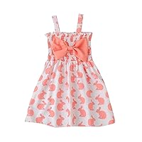 Dresses Beach Dress Rabbit Printed Toddler Cartoon Princess Easter 6M-4Y Suspender Sleeveless Newborn Gifts for