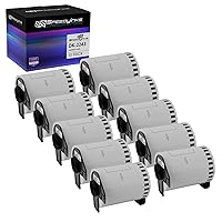 Speedy Inks Compatible Paper Tape Replacement for Brother DK-2243 4 in x 100 ft (White, 10-Pack) Compatible with The Following Brother Printer Model P-Touch QL-1050