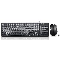 Perixx PERIBOARD-317 Backlit Keyboard with Wireless PERIMICE-621 Mouse Combo