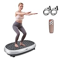 EILISON FitMax 3D XL Vibration Plate Exercise Machine - Whole Body Workout Vibration Platform w/Loop Bands - Lymphatic Drainage Machine for Weight Loss, Shaping, Wellness, Recovery