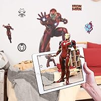 Wall Palz Marvel Iron Man Wall Decal - Iron Man Wall Stickers with 3D Augmented Reality Interaction - 24