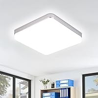 LED Flush Mount Ceiling Light 9 inch 36W 5000K Nickel Bathroom Light Fixture Bedroom Hallway Kitchen Closet Lights