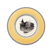 Villeroy & Boch Audun Chasse Dinner Plate, 10.5 in, White/Gray/Yellow
