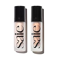 Saie Glowy Super Gel Lightweight Illuminator Duo - Luminizer for Glowing Skin, Wear Alone or Under Makeup - Includes the Shade Starglow and the Shade Sunglow (1 fl oz Each, 2 Products)