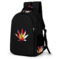 Graphics Backpack Double Deck Laptop Bag Casual Travel Daypack for Men Women