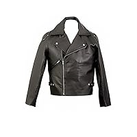 Mad Max Rockatansky Black Leather Jacket - Mel Gibson Film Costume - Black Motorcycle Jacket - Biker Leather Jacket For Men