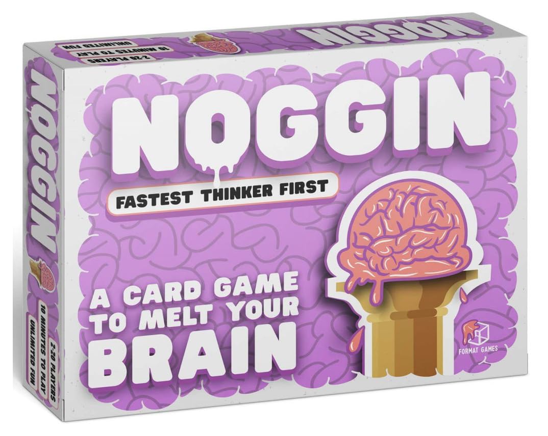 Format Games Noggin Party Game - Hilarious Fast-Thinking Word Game, Challenging and Addictive Strategy Card Game for Kids & Adults, Ages 10+, 3+ Players, 10 Minute Playtime, Made