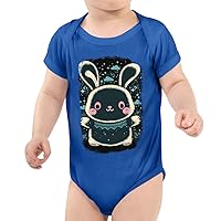 Rabbit Print Baby Jersey Onesie - Cute Baby Bodysuit - Unique Baby One-Piece