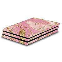 Head Case Designs Pink and Gold Marble Vinyl Sticker Gaming Skin Decal Cover Compatible with Sony Playstation 4 PS4 Pro Console