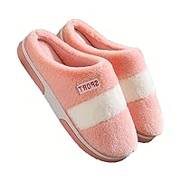 Slippers for Womens Mens with Soft Fuzzy Plush Lining House Slippers Non-slip Winter Warm Slippers Comfort Memory Foam Slippers