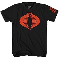 G.I. Joe 1982 Black Adult T Shirt - - Cobra Army Logo T Shirt - T Shirt for Mens