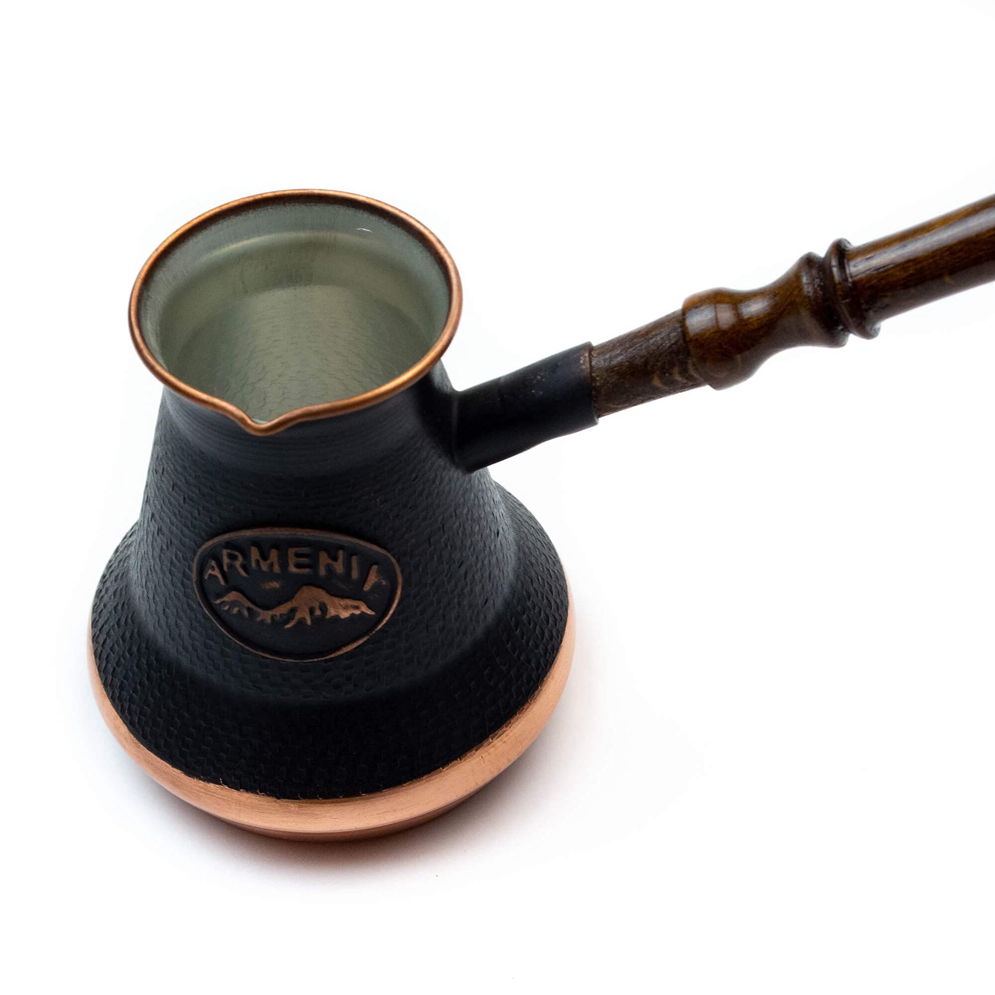 Handmade Armenian Coffee Pot 21 Fl Oz - Copper Jazva Ararat - Turkish  Arabic Greek Cezve Jezve Ibrik Turka Jazve Maker - Wooden Handle - (7 Cup  (21 US