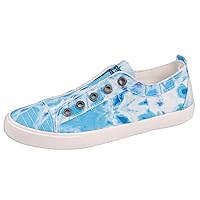Simply Southern Women's Blue Tie Dye Slip On Vintage Loafer Shoes, Size 8