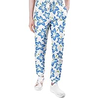 Hibiscus Flowers Men's Sweatpants Casual Joggers Pants Athletic Lounge Trousers With Pockets For Women