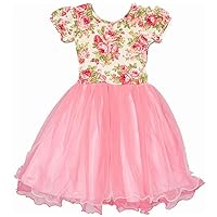 Hot Pink Floral Dress Girl's