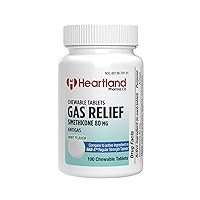 Gas Relief Simethicone 80mg Chewable Tablet - Mint-Flavored Chewable Pill - Made in The USA - (100 Count), Pack of 5 (500 Total)