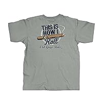 OLD GUYS RULE Men's Graphic T-Shirt, How I Roll Cigar - Father's Day, Birthday Gift - Funny Novelty Tee for Husband, Smokers