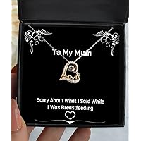 Gag Mum Gifts, Sorry About What I Said While I was Breastfeeding, Funny Christmas Love Dancing Necklace Gifts for Mom
