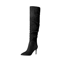 DREAM PAIRS Women's High Heels Over The Knee Boots Thigh High Pointed Toe Stiletto Long Fall Sexy Boots