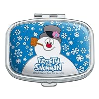 Frosty The Snowman Snowing Rectangle Pill Case Trinket Gift Box