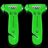 2-Pack Car Safety Hammer, Auto Emergency Escape Hammer with Window Breaker and Seat Belt Cutter, Emergency Escape Tool for Car Accidents, Glow in The Dark