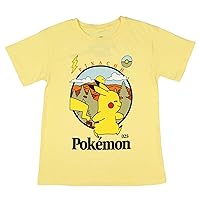 Pokemon Boys' Pikachu Outdoor Vintage Post Card Youth Graphic T-Shirt