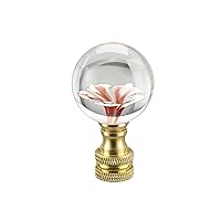 24035-31 Finial Lighting & Lamp Accessory, 1 Pack, Pink Flower