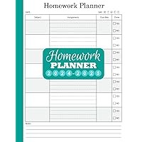 Homework planner 2024-2025: Plan, track and succeed in middle school assignments with ease, suitable for both high-school and middle school students,assignment notebook for academic year