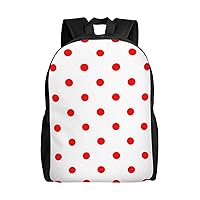 Polka Dot Printed Backpack Lightweight Laptop Bag Casual Daypack for Office Outdoor Travel