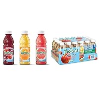 Tropicana Mixer 3-Flavor Juice Variety Pack, 24 Count & Tropicana Apple Juice, 10 oz., 24 Count