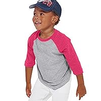 RABBIT SKINS Toddler Fine Jersey Raglan 3/4 Sleeve Baseball Tee (3330)