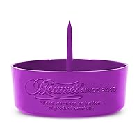 DePiper Purple Ashtray with Built in Cleaning Poker Spike Tool to Clean out Pipes and Bowls Quickly and Mess Free and Beamer Smoke Sticker