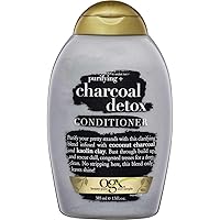 OGX Purifying + Charcoal Detox Shampoo for Buildup Removal and Light Nourishment, No Sulfates, 13 fl oz