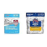 Mountain House Scrambled Eggs with Bacon Pro-Pak + Mountain House Breakfast Skillet | Freeze Dried Backpacking & Camping Food