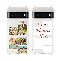 Custom Phone case for Google Pixel 6 Pro, Multi-Photo Phone Case with Bumpers Ultra Thin Photo Case Personalized Multi-Picture Collage Phone Case, Clear