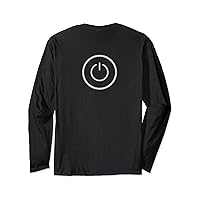 Shutdown Power Icon Player On and Off Button Outline Long Sleeve T-Shirt