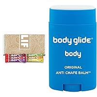 Energy Chews - Variety Pack - Non-GMO - Plant Based & Body Glide Original Anti Chafe Balm | No Chafing Stick | Prevent Arm, Chest, Butt, Thigh