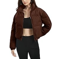 Flygo Womens Puffer Jacket Winter Coats Long Sleeve Zip up Lightweight Quilted Jackets