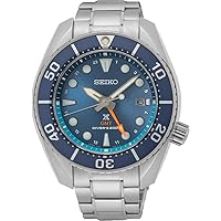 Seiko SFK001J1 Prospex Solar Divers Sea Solar GMT SUMO Diver's 200m Men's Watch, Blue, Bracelet Type